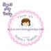 Girl Baptism stickers,Girl Christening thank you tags,(9)